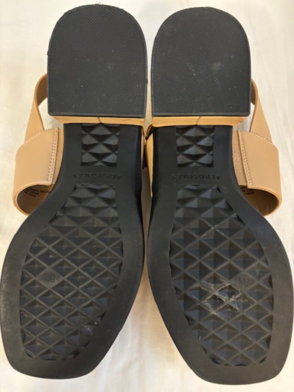Aerosoles Dove Nude Block Heel Dual Strap Sandal Size 8.5M - Picture 8 of 11